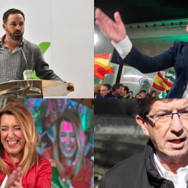 Candidatos y líderes políticos ultiman sus discursos en las elecciones andaluzas.