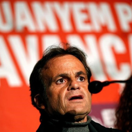 El cap de llista d'En comú Podem, Jaume Asens, durant la nit electoral, EFE / Alejandro García