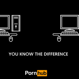 Imagen de un anuncio de PornHub.