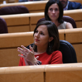 La ministra de Derechos Sociales y Agenda 2030, Ione Belarra, durante una sesión de control al Gobierno en el Senado, a 20 de septiembre de 2022.
