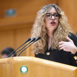 12/12/2018.- La senadora del PP, Esther Muñoz , durante su intervención en el Pleno del Senado donde tiene lugar una votación sobre la proposición de ley orgánica de reforma de la ley del Poder Judicial sobre medidas urgentes en aplicación del Pacto