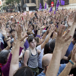 Manifestación en protesta por la sentencia de La Manada, Madrid. - MANOLO FINISH