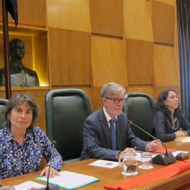 El alcalde de Zaragoza, Pedro Santisteve en un Pleno./Europa Press