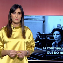 Silvia Brasero durante el informativo Público al Día del 6 de diciembre.