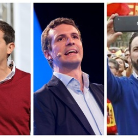 Albert Rivera, Pablo Casado y Santiago Abascal
