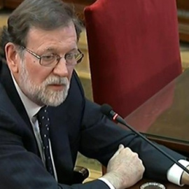 Imagen de la señal institucional del Tribunal Supremo del expresidente del Gobierno Mariano Rajoy. - EFE