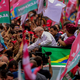9/10/22 El candidato presidencial Lula da Silva en un acto de campaña en Belo Horizonte (Brasil), a 9 de octubre de 2022.