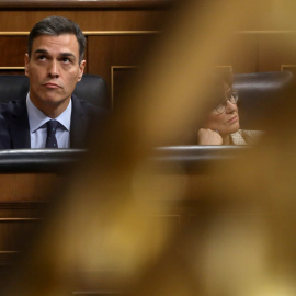 El presidente del Gobierno, Pedro Sánchez, en una sesión parlamentaria en el Pleno del Congreso, el pasado noviembre. REUTERS/Susana Vera