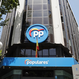 Edificio de la sede del PP, situado en la calle Génova, en Madrid. E.P./Jesús Hellín