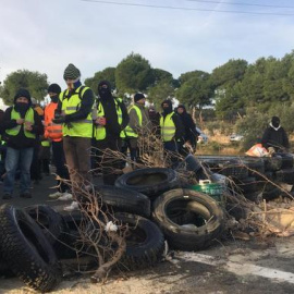 Imatge del tall a l'AP-7 de l'Ampolla. CCMA