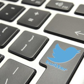 Detalle de un logo de Twitter en el teclado de un ordenador. EFE/Lex Van Lieshout