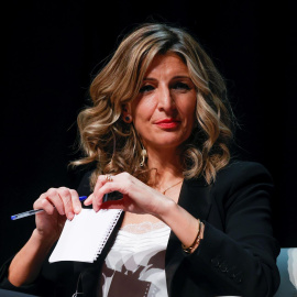  La vicepresidenta segunda y ministra de Trabajo y Economía Social, Yolanda Díaz, participa en el evento "Transformar el presente, imaginar el futuro: más allá de la precariedad y las desigualdades" organizado por el IECCS y el CBA, este viernes en el