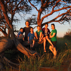 Imagen de la la familia en Namibia