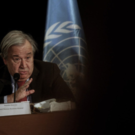  21 de diciembre de 2021, Líbano, Beirut: El Secretario General de las Naciones Unidas, Antonio Guterres, habla durante su conferencia de prensa después de concluir una visita de tres días al Líbano.- Marwan Naamani / Europa Press