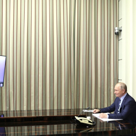  Encuentro telemático entre Vladimir Putin y Joe Biden.- Kremllin / dpa