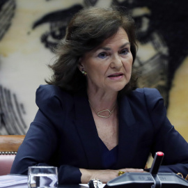 La vicepresidenta del Gobierno y ministra de Igualdad, Carmen Calvo. / EFE - J.J. GUILLEN