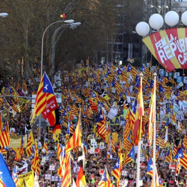 Manifestació a Madrid pel dret a decidir. EFE / J. GUILLÉN
