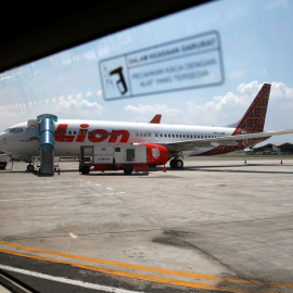 Un Boeing 737 Max 8 de Lion Air cerca de Yakarta este viernes. REUTERS/Willy Kurniawan