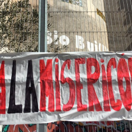 La Capella de la Misericòrdia ocupada per la Plataforma CAP Raval Nord Digne.