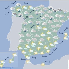 Las previsiones de Aemet apuntan a una bajada de temperaturas y cielos nubosos en gran parte de la península. Aemet