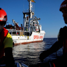 El barco de rescate de Proactiva Open Arms, en el Mediterráneo central.- REUTERS/ARCHIVO