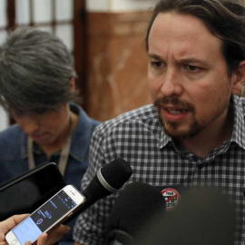 Pablo Iglesias en el Congreso de los Diputados.- EFE