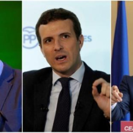 Abascal, Casado y Rivera. EFE