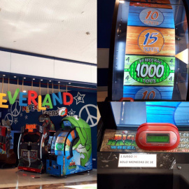 Varias imágenes de la máquina tipo tragaperras denunciada por ALEJER.