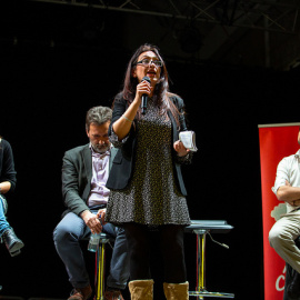 La candidata a la Comunidad de Madrid, Sol Sánchez, durante un acto de IU / IU