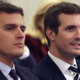 Casado y Rivera, en una imagen de archivo. EFE.