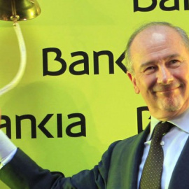 Rodrigo Rato, entonces presidente de Bankia, el día de la salida bolsa de la entidad, en julio de 2011. EFE