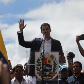 El presidente del Parlamento venezolano, Juan Guaidó, este miércoles. EFE/ Miguel Gutiérrez