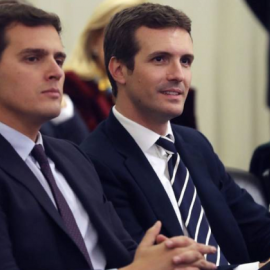 Pablo Casado y Albert Rivera. EFE