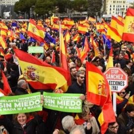 La manifestación de Colón convocada por PP y CS