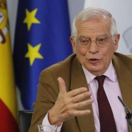 El ministro de Exteriores, Josep Borrell, durante una comparecencia tras la reunión del Consejo de Ministros. EFE/Ballesteros