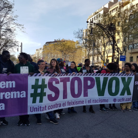 Manifestació contra Vox a Barcelona. CÈLIA MUNS