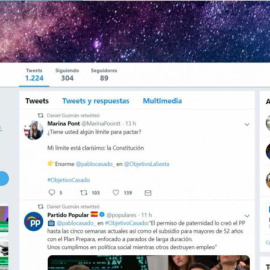 Una de las cuentas falsas en apoyo de Pablo Casado que utiliza la foto de un fallecido. (TWITTER)