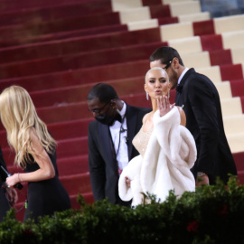 Kim Kardashian a su llegada a la Met Gala 2022.