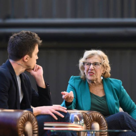 Manuela Carmena e Íñigo Errejón en su primer acto público juntos de Más Madrid. EFE