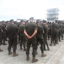 Militares españoles desplegados en Letonia. EUROPA PRESS