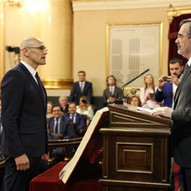 Raül Romeva y Manuel Cruz en el Senado. - EUROPA PRESS