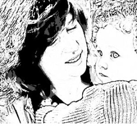 Noelia Moreno y su hija, Vega.