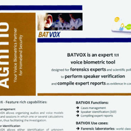 Uno de los folletos comerciales del producto Batvox, de la empresa Agnitio, publicados por Wikileaks. PÚBLICO