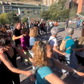 Concentración en defensa del polideportivo Bola de Oro, en Granada, el viernes pasado.