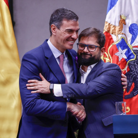 El Presidente Gabriel Boric y el Presidente del Gobierno de España, Pedro Sánchez en una imagen de archivo.