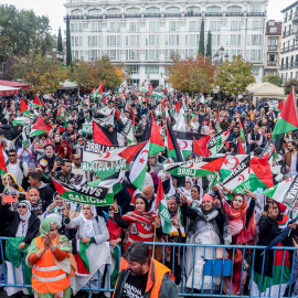 02/03/2023. Manifestantes exigen  el derecho de autodeterminación del pueblo saharaui, a 12 de noviembre de 2022, en Madrid.