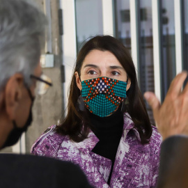 14/03/2022-La ministra de Justicia, Pilar Llop, este lunes en Los Llanos de Aridane (La Palma)