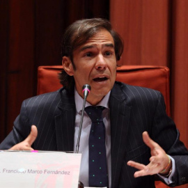 El exdirector de la desaparecida agencia de detectives Método 3 Francisco Marco, durante su comparecencia hoy en la comisión de investigación del Parlament creada raíz del caso Pujol. EFE