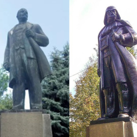 Estatua de darth Vader en Odesa