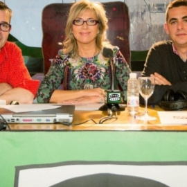 Máximo Pradera (i) y Antonio Naranjo (d), junto con Julia Otero, cuando ambos colaboraban en su programa de Onda Cero.